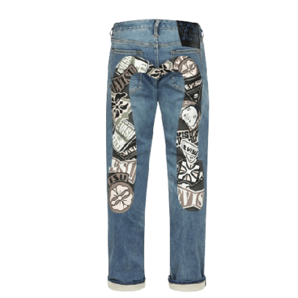 MULTI-LOGO DAICOCK PRINT CARROT FIT DENIM JEANS-min