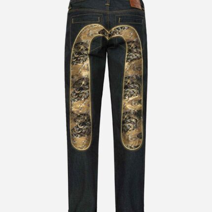 Crane Embrodiery Brocade Daicock Regular Straight Fit Jeans (1)