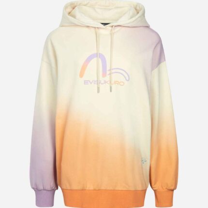 Gradient Flocking Printed Seagull Oversized Hoodie (1)