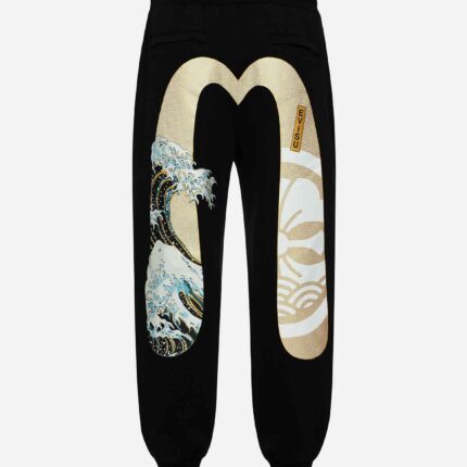 Kamon and The Great Wave Daicock Print Relax Fit Sweatpants (1)