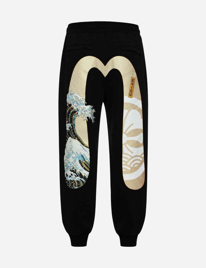 Kamon and The Great Wave Daicock Print Relax Fit Sweatpants (1)