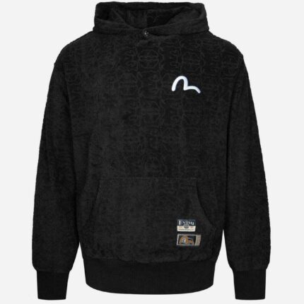 Monogram Jacquard Boucle and Seagull Embrodiery Relax Fit Hoodie (1)